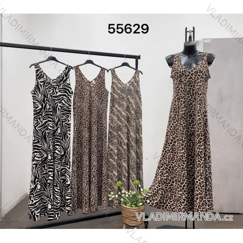 Šaty dlhé elegantné bez rukávov dámske (S/M/L ONE SIZE) TALIANSKA MÓDA IMM24M55629L