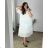 Šaty krajkové letné krátky rukáv dámske nadrozmer (56/58 ONE SIZE) TALIANSKA MODA IMSM24013
