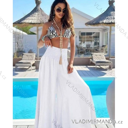 Nohavice dlhé dámske (S/M/L ONE SIZE) TALIANSKA MÓDA IMWBH24097/DU -   biela -   M / L
