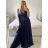 Šaty dlhé elegantné spoločenské bez rukávov dámske (S/M ONE SIZE) TALIANSKA MÓDA IMPBB2480872bl/DU -   růžová starorůžová -   S / M