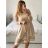 Šaty  spoločenské  dlouhý rukáv dámske (S/M ONE SIZE) TALIANSKA MODA IM323LUSY