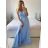 Šaty na ramienka elegantné dámske (S/M ONE SIZE) TALIANSKA MÓDA IMWAA24002