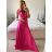 Šaty na ramienka elegantné dámske (S/M ONE SIZE) TALIANSKA MÓDA IMWAA24002