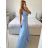 Šaty na ramienka elegantné dámske (S/M ONE SIZE) TALIANSKA MÓDA IMWAA24002/DUR -   béžová smetanová -   S / M