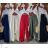 Nohavice letné oversize dámske  (S/M ONE SIZE) TALIANSKA MODA IM424441/DU červená S / M