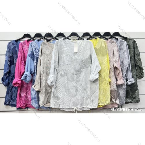 Tunika dlhý rukáv dámska bavlnená (S/M/L ONE SIZE) TALIANSKA MÓDA IMWCP24246