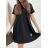 Šaty letné krátky rukáv dámske (S/M/L ONE SIZE) TALIANSKA MÓDA IMD24014 zelená khaki M / L