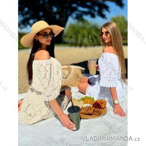 Overal krátky krajkový boho 3/4 dlhý rukáv dámsky (S/M/L ONE SIZE) TALIANSKA MÓDA IMWGS24551