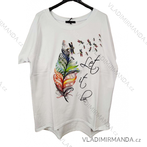 Tričko krátky rukáv dámske (42/44 ONE SIZE) TALIANSKA MÓDA IMM24M917A-1/DUR -   biela -   42/44