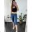 Nohavice krátke 7/8 strečové riflové dámske (S/M ONE SIZE) TALIANSKA MODA IM424BARKA