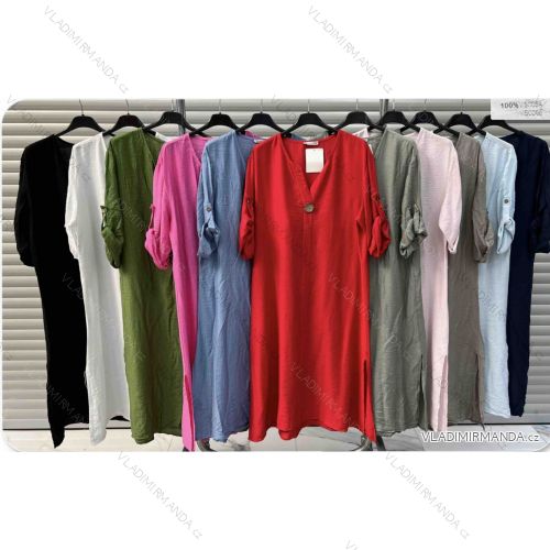 Šaty dlhé 3/4 dlhý rukáv dámske (S/M/L ONE SIZE) TALIANSKA MÓDA IMWDK24591