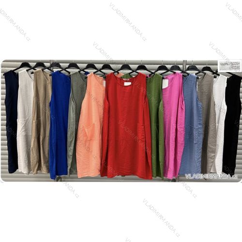 Šaty dlhé oversize bez rukávov dámske (S/M/L ONE SIZE) TALIANSKA MÓDA IMWDK24595