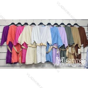 Overal letný krátky rukáv mušelín dámsky (S/M/L ONE SIZE) TALIANSKA MÓDA IMWMY24605