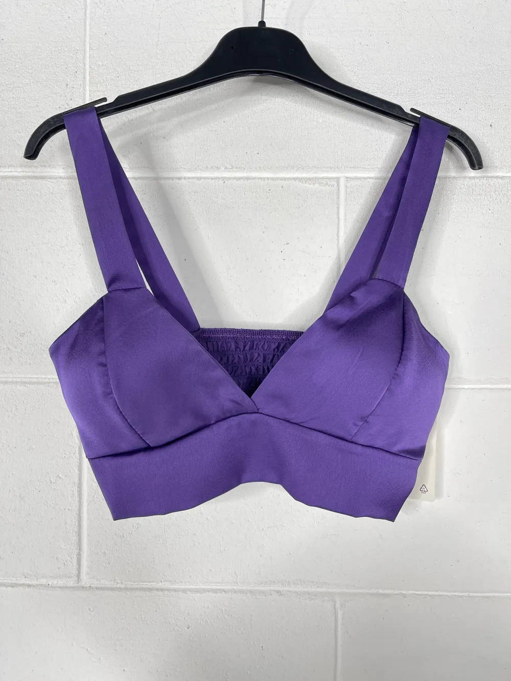 Top croptop na ramínka dámský (XS/S/M ONE SIZE) ITALSKÁ MÓDA IMPBB24B10977 fialová purpurová S / M