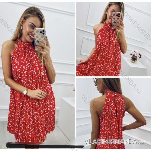 Šaty letné bez rukávu dámske kvet (S/M/L ONE SIZE) TALIANSKA MÓDA IMWGS24128