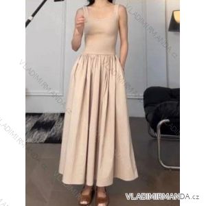 Šaty dlhé letné na ramienka dámske (S/M ONE SIZE) TALIANSKA MÓDA IMM24M55318