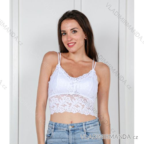 Top/tielko čipkové na ramienka dámske (S/M ONE SIZE) TALIANSKA MÓDA IMPBB22136hb/DUR