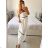 Šaty dlhé elegantné na ramienka dámske (S/M ONE SIZE) TALIANSKA MÓDA IMPES2480060/DUR -   biela -   S / M