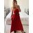 Šaty dlhé elegantné na ramienka dámske (38/40 ONE SIZE) TALIANSKA MÓDA IMPES24LONG/DU -   čierna
 -   M / L
