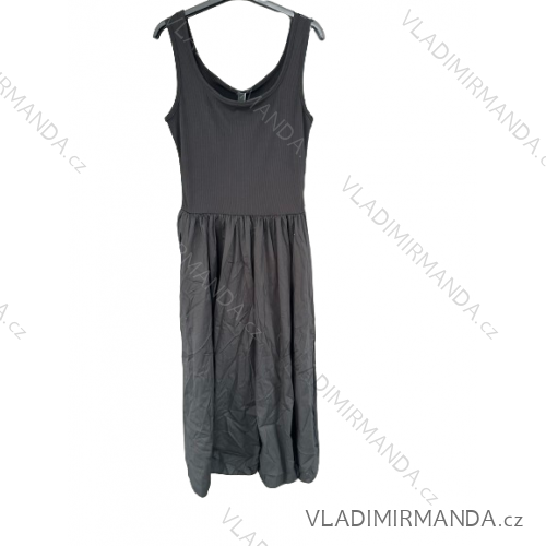 Šaty dlhé letné na ramienka dámske (S/M ONE SIZE) TALIANSKA MÓDA IMM24M55318/DU