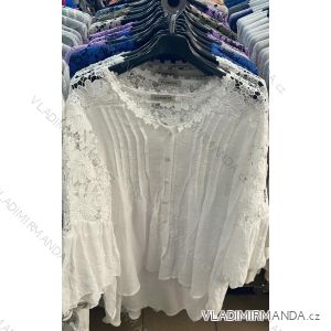 Košeľa letná krajková 3/4 dlhý rukáv dámska (S/M/L ONE SIZE) TALIANSKA MÓDA IMWAD24665