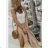 Nohavice dlhé letné dámske (S/M/L ONE SIZE) TALIANSKA MÓDA IMM24M29181/DU béžová S / M