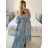 Šaty dlhé letné indické carmen krátky rukáv dámske (S/M/L ONE SIZE) INDICKÁ MÓDA IMM24M846