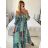 Šaty dlhé letné indické carmen krátky rukáv dámske (S/M/L ONE SIZE) INDICKÁ MÓDA IMM24M846