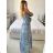 Šaty dlhé letné indické carmen krátky rukáv dámske (S/M/L ONE SIZE) INDICKÁ MÓDA IMM24M846-1/DUR