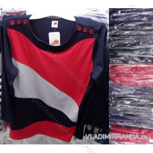 Blúzka dlhý rukáv dámska nadrozmerná (l-4XL) LGM POĽSKO LGM015