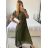 Šaty letné šifónové krátky rukáv dámske (S/M/L ONE SIZE) TALIANSKA MóDA IM424462/DU S / M žlutá