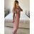 Šaty letné šifónové krátky rukáv dámske (S/M/L ONE SIZE) TALIANSKA MóDA IM424462/DU S / M žlutá