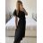 Šaty letné šifónové krátky rukáv dámske (S/M/L ONE SIZE) TALIANSKA MóDA IM424462/DU S / M žlutá