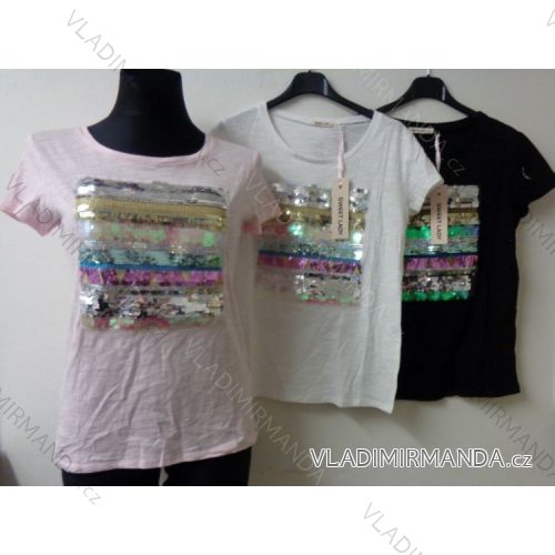Tričko krátky rukáv dámske (s-xl) TALIANSKÁ MÓDA F1598