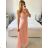 Šaty dlouhé elegantní bez rukávu dámské (S/M ONE SIZE) ITALSKÁ MÓDA IMPSH2420019 biela S / M