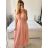 Šaty dlouhé elegantní bez rukávu dámské (S/M ONE SIZE) ITALSKÁ MÓDA IMPSH2420019 biela S / M