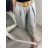 Kalhoty letní s páskem dámské (S/M/L ONE SIZE) ITALSKá MóDA IMSM24040/DU -   svetlo modrá -   M / L