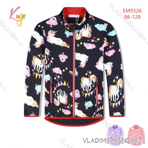 Mikina na zips detská dievčenská (98-128) KUGO EM9326/A