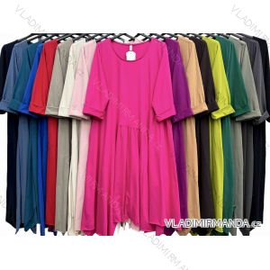 Šaty dlhé krátky dlouhý dámske nadrozmer (56/58 ONE SIZE) TALIANSKA MÓDA IMWT24131