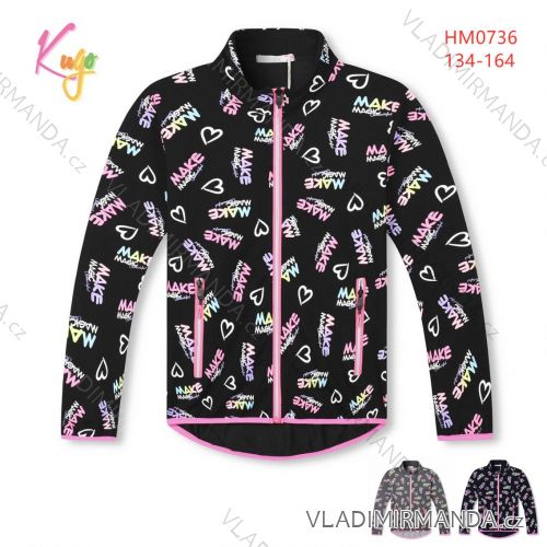 Mikina na zips dlhý rukáv dorast dievčenské (134-164) KUGO HM0736