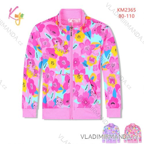 Mikina na zips detská dojčenská dievčenská (80-110) KUGO KM2365