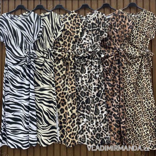 Šaty dlhé letné krátky rukáv dámske (S/M/L ONE SIZE) TALIANSKA MÓDA IMWH24018