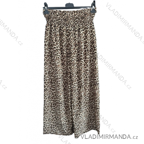 Nohavice dlhé letné oversize dámske (S/M/L ONE SIZE) TALIANSKA MÓDA IMWC24MONOPOLI/DUR S / M hnedá