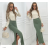 Sukňa dlhá dámska (S/M ONE SIZE) TALIANSKA MÓDA IMPBB24C34549/DUR -   zelená khaki -   S / M