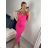 Šaty letné na ramienka dámske (S/M ONE SIZE) TALIANSKA MÓDA IMPSH226357/DR staroružová S/M