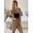 Súprava letná tunika a kraťasy dámska (S/M/L ONE SIZE) TALIANSKA MÓDA IMWAH24600/DU - Čierna - M/L
