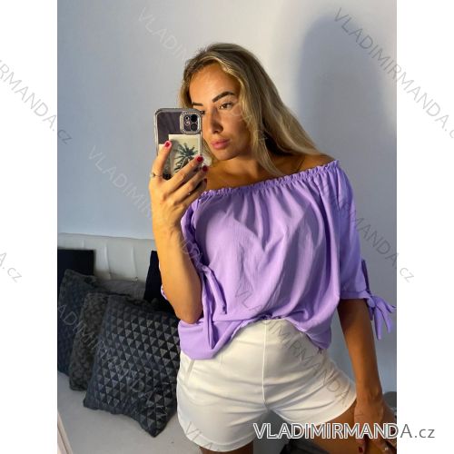 Tunika s príveskom krátky rukáv dámska (L/XL ONE SIZE) TALIANSKA MÓDA IMWDI24009