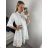 Šaty krajkové boho madeira krátky rukáv dámske (S/M/L ONE SIZE) TALIANSKA MÓDA IMWGS24056/DUR -   biela -   M / L