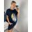 Šaty klasik bavlněné krátký rukáv dámské (S/M/L ONE SIZE) ITALSKÁ MÓDA IM324041/DU M / L čierna