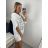 Košeľové šaty mušelínové 3/4 rukáv dámska (XL/2XL ONE SIZE) TALIANSKA MODA IMSM24056